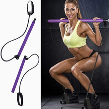 Load image into Gallery viewer, Pilates Bar Stick with Resistance Band