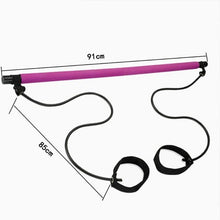 Load image into Gallery viewer, Pilates Bar Stick with Resistance Band