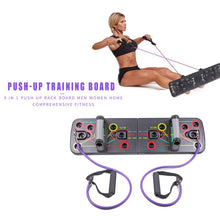Load image into Gallery viewer, Rack Push up Stand Board with Resistance Bands